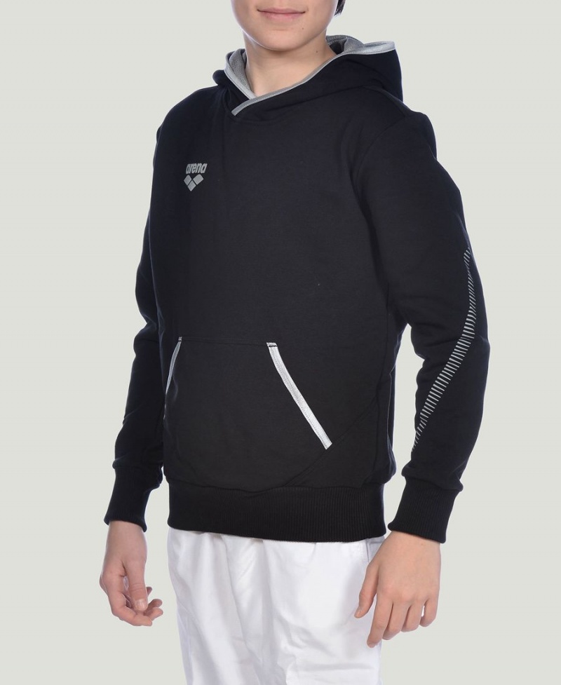 Arena Youth Team Line Long Sleeve Hoodie Svarta | GRS18P-384