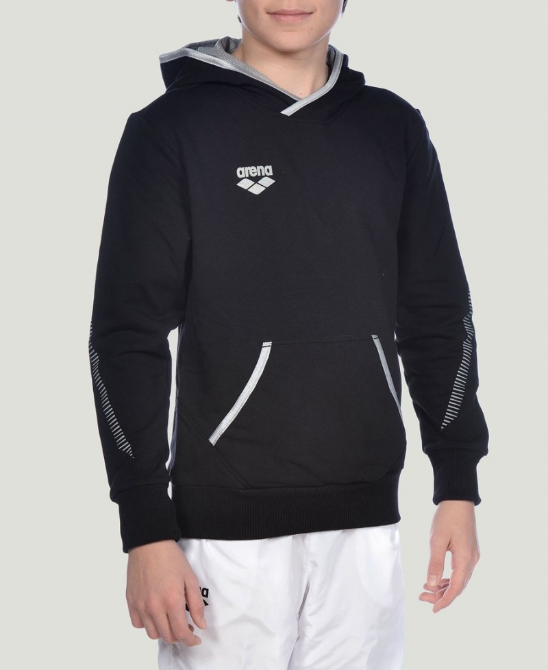 Arena Youth Team Line Long Sleeve Hoodie Svarta | GRS18P-384