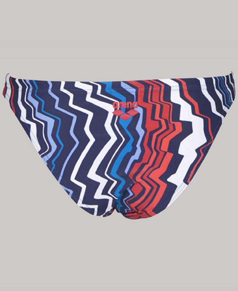 Arena Zig Zag Bikiniunderdel Marinblå Röda | NJS35X-724